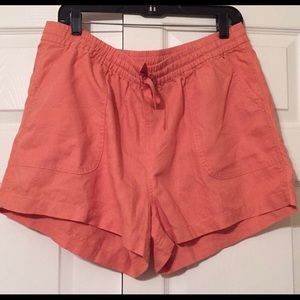 JCrew point sur seaside linen blend shorts